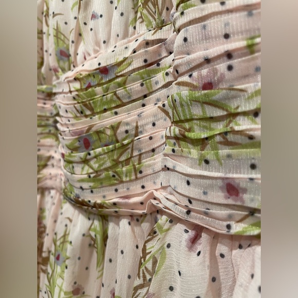 J. ING Girls Teen Pink Floral Black Puff Sleeve Dress *NWT - Picture 6 of 11